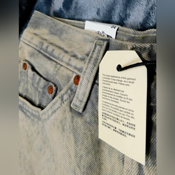 NWT 501® High Rise Original Shorts Size 24 Coastal Khaki- Beige - Picture 6 of 7